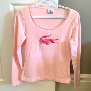Pink Size 38 Long Sleeve Lacoste Shirt